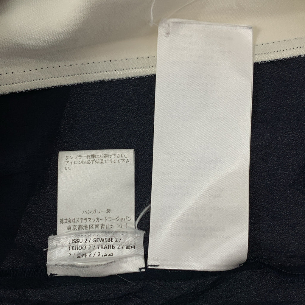 STELLA McCARTNEY | 100% 絲質 | 雙色真絲超大款開領襯衫 | 尺寸 34 |