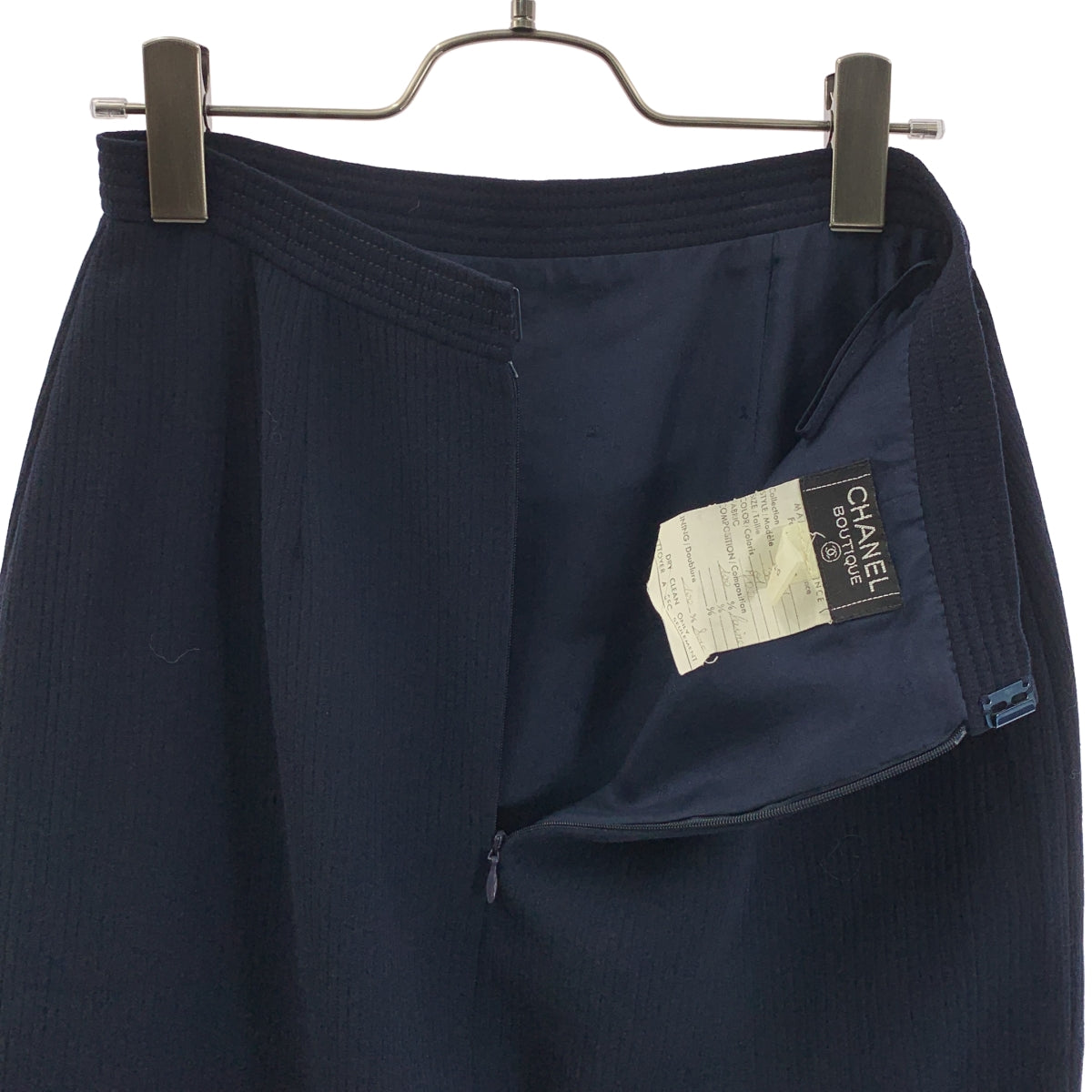 ぶぅ☆CHANEL シャネル セットアップ スカート ココマーク 濃紺 M 楽天市場】シャネル CHANEL ウール ココマーク トリミング スカート
