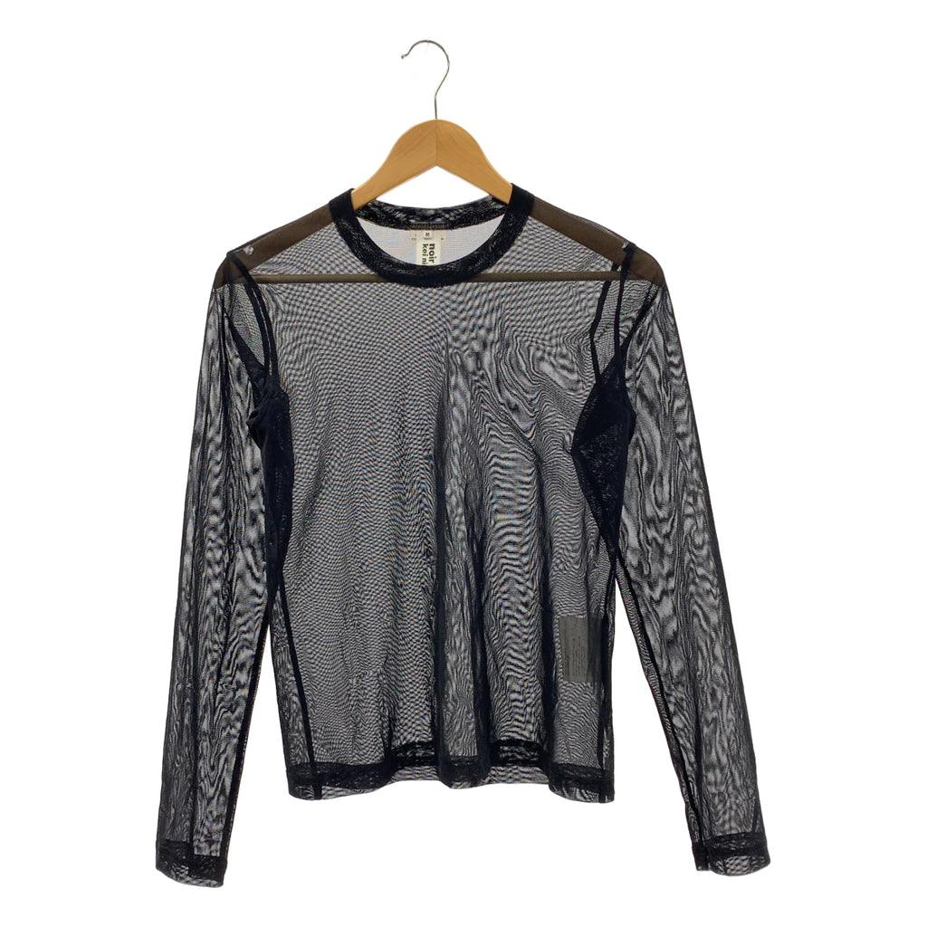 【美品】  noir kei ninomiya / ノワールケイニノミヤ | 2023SS | ポリエステル チュール クルーネック カットソー | M | ブラック | レディース