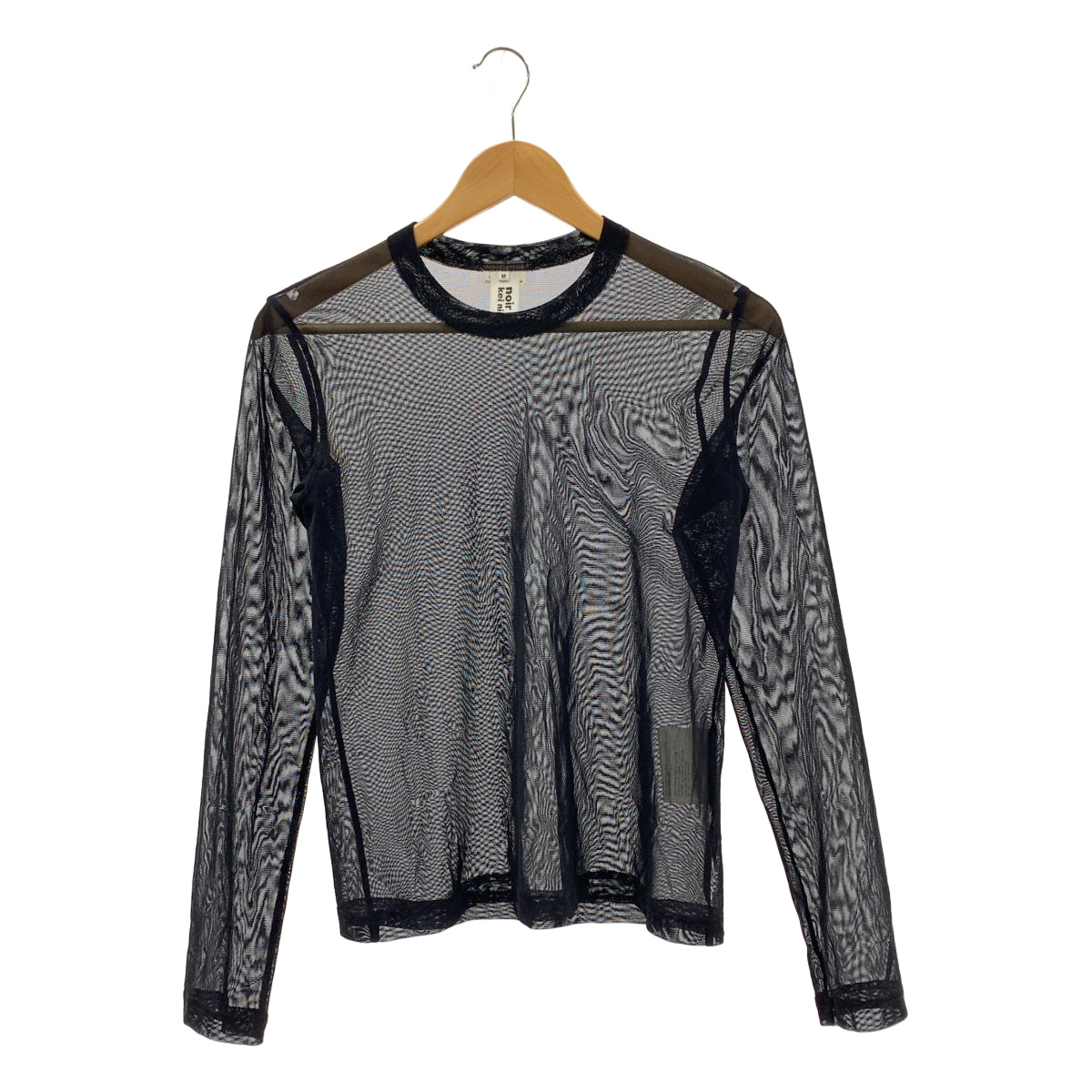 【美品】  noir kei ninomiya / ノワールケイニノミヤ | 2023SS | ポリエステル チュール クルーネック カットソー | M | ブラック | レディース