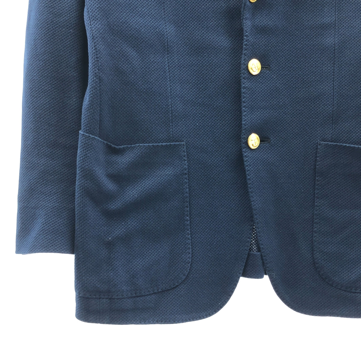 TOMORROWLAND PILGRIM | 棉質平紋針織單排扣西裝外套 | 尺寸 44 | 海軍藍 | 男款