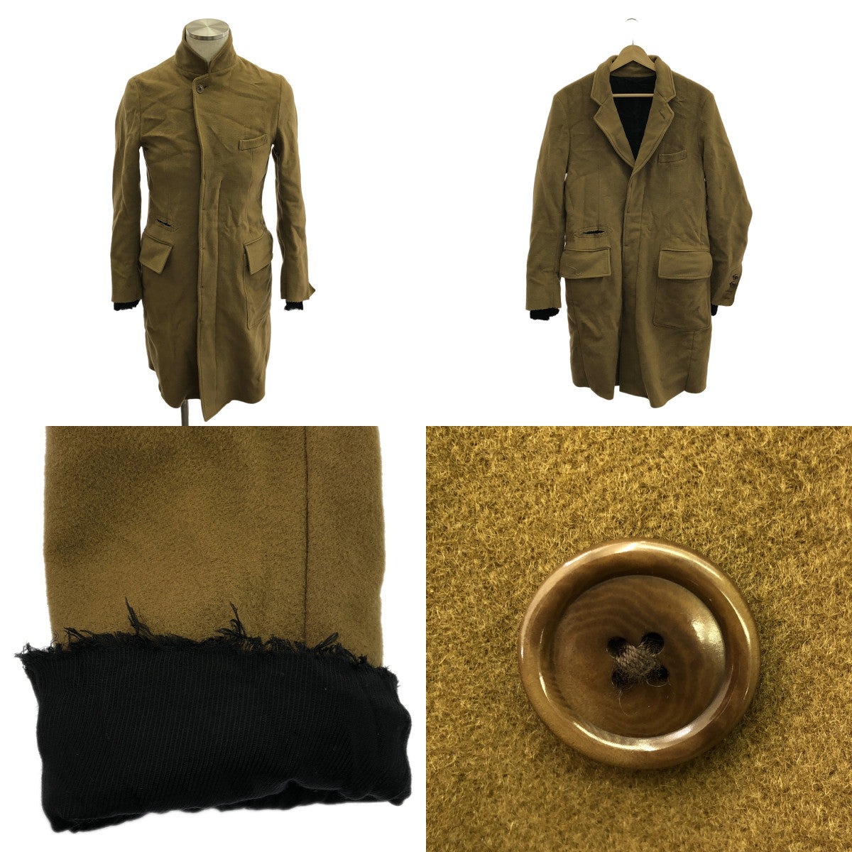 TAKAHIROMIYASHITA The Soloist / タカヒロミヤシタザソロイスト | カシミヤ ウール シングルロングコート / 裏地付き | 46 | ブラウン | メンズ