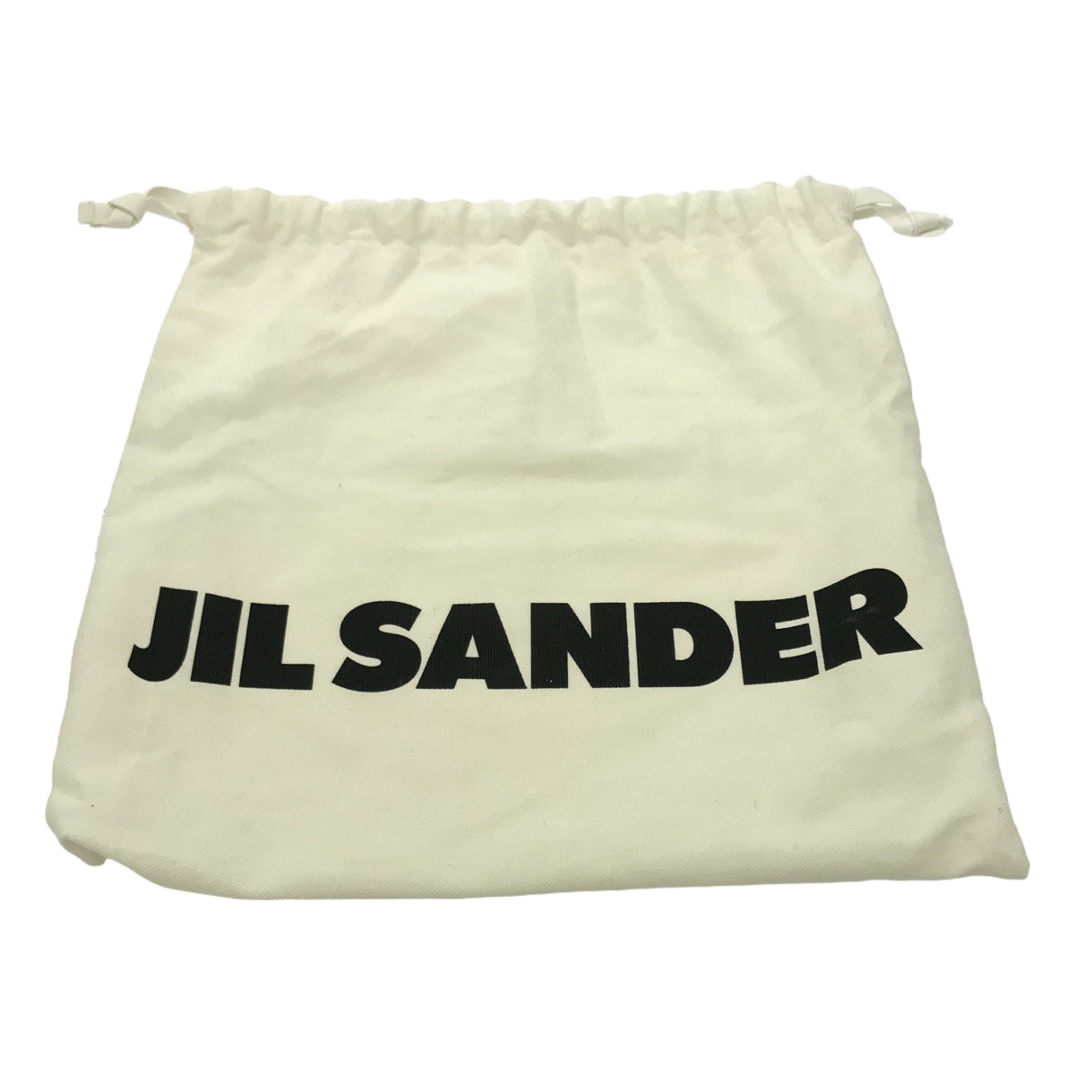 JIL SANDER / ジルサンダー | レザー ドローストリング バッグ 巾着 | アッシュホワイト | レディース