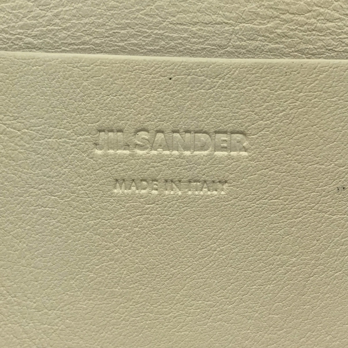 JIL SANDER / ジルサンダー | レザー ドローストリング バッグ 巾着 | アッシュホワイト | レディース