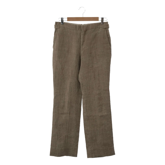 FENDART / Fenderal | Linen double adjuster trousers | 38 1/2 | Brown | Men's