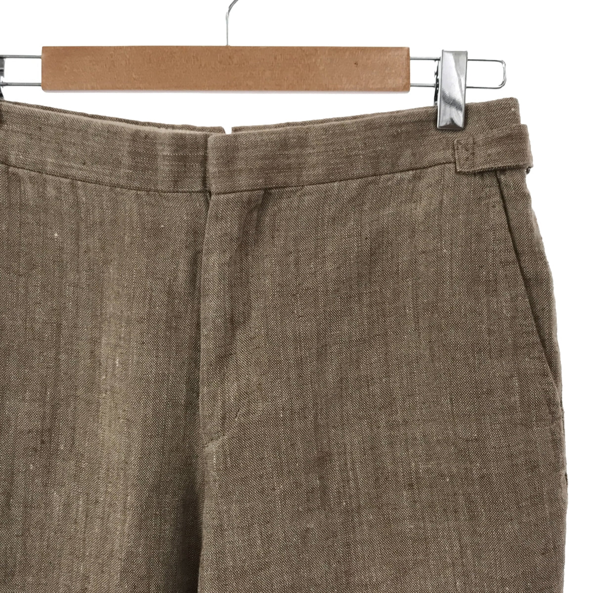 FENDART / Fenderal | Linen double adjuster trousers | 38 1/2 | Brown | Men's