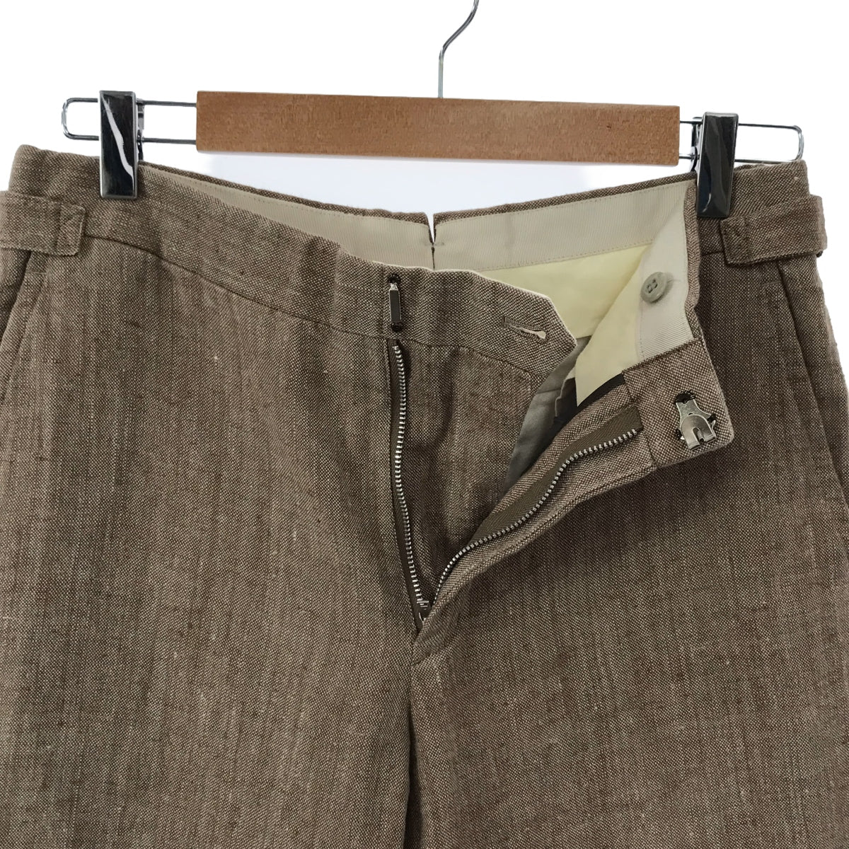 FENDART / Fenderal | Linen double adjuster trousers | 38 1/2 | Brown | Men's