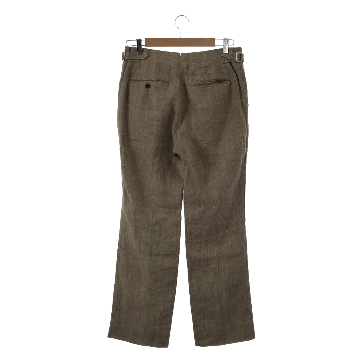 FENDART / Fenderal | Linen double adjuster trousers | 38 1/2 | Brown | Men's