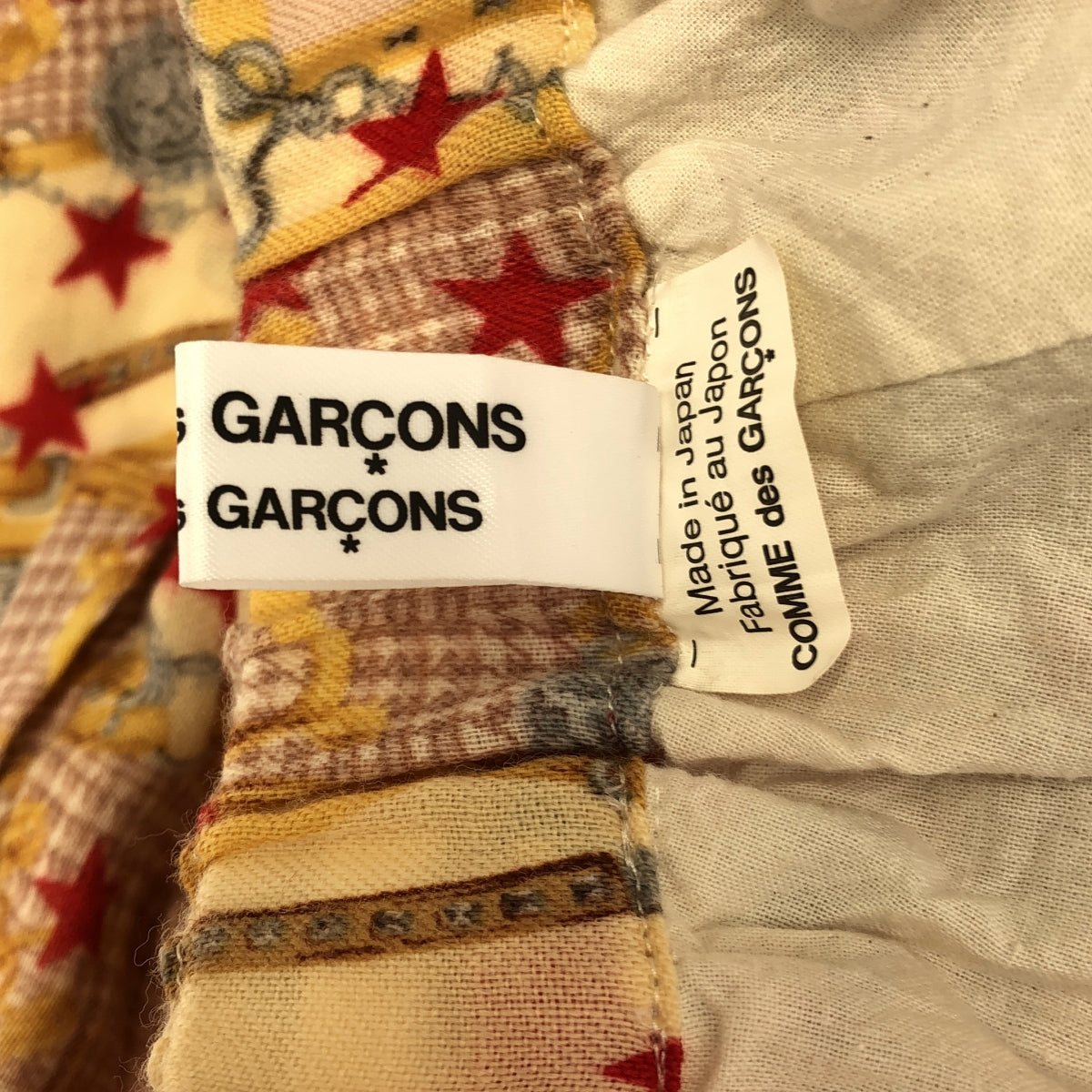 COMME des GARCONS COMME des GARCONS / コムコム | 2017AW | 変形 立体 総柄 ドローストリング ウエストゴム スカート / 裏地付き | XS | レディース