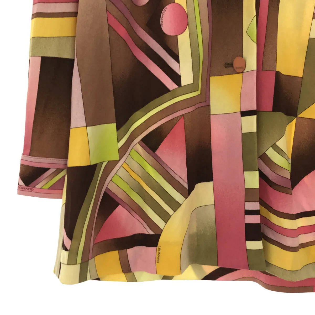 【美品】  LEONARD / レオナール | 総柄プリント カーディガンジャケット | M | マルチカラー | レディース