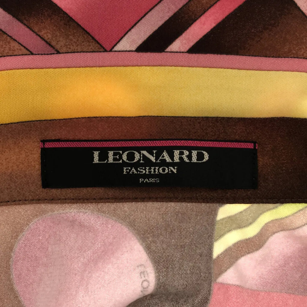 【美品】  LEONARD / レオナール | 総柄プリント カーディガンジャケット | M | マルチカラー | レディース