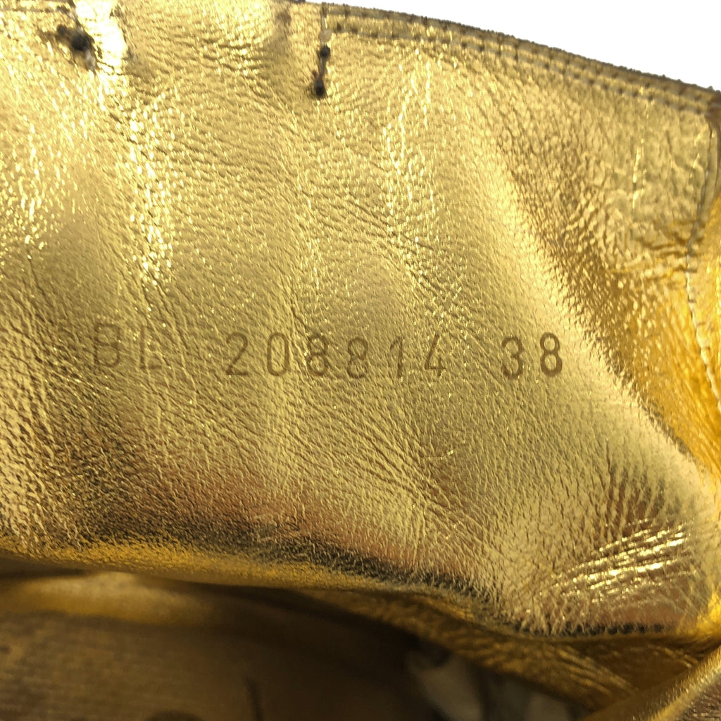 YVES SAINT LAURENT rive gauche / 이브산 로랑 리브 고슈 | 가죽 사이드 지퍼 힐 짧은 부츠 | 38 |