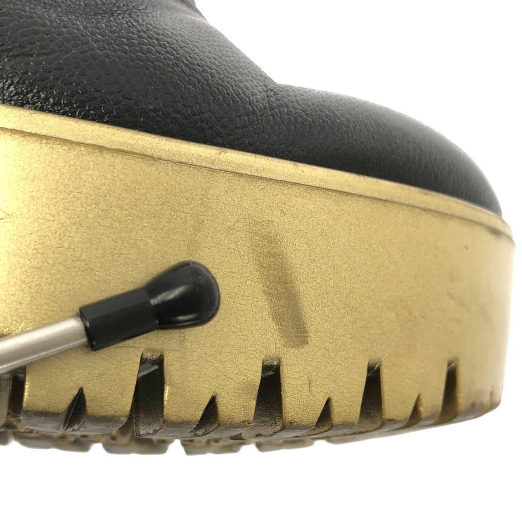 YVES SAINT LAURENT rive gauche / 이브산 로랑 리브 고슈 | 가죽 사이드 지퍼 힐 짧은 부츠 | 38 |