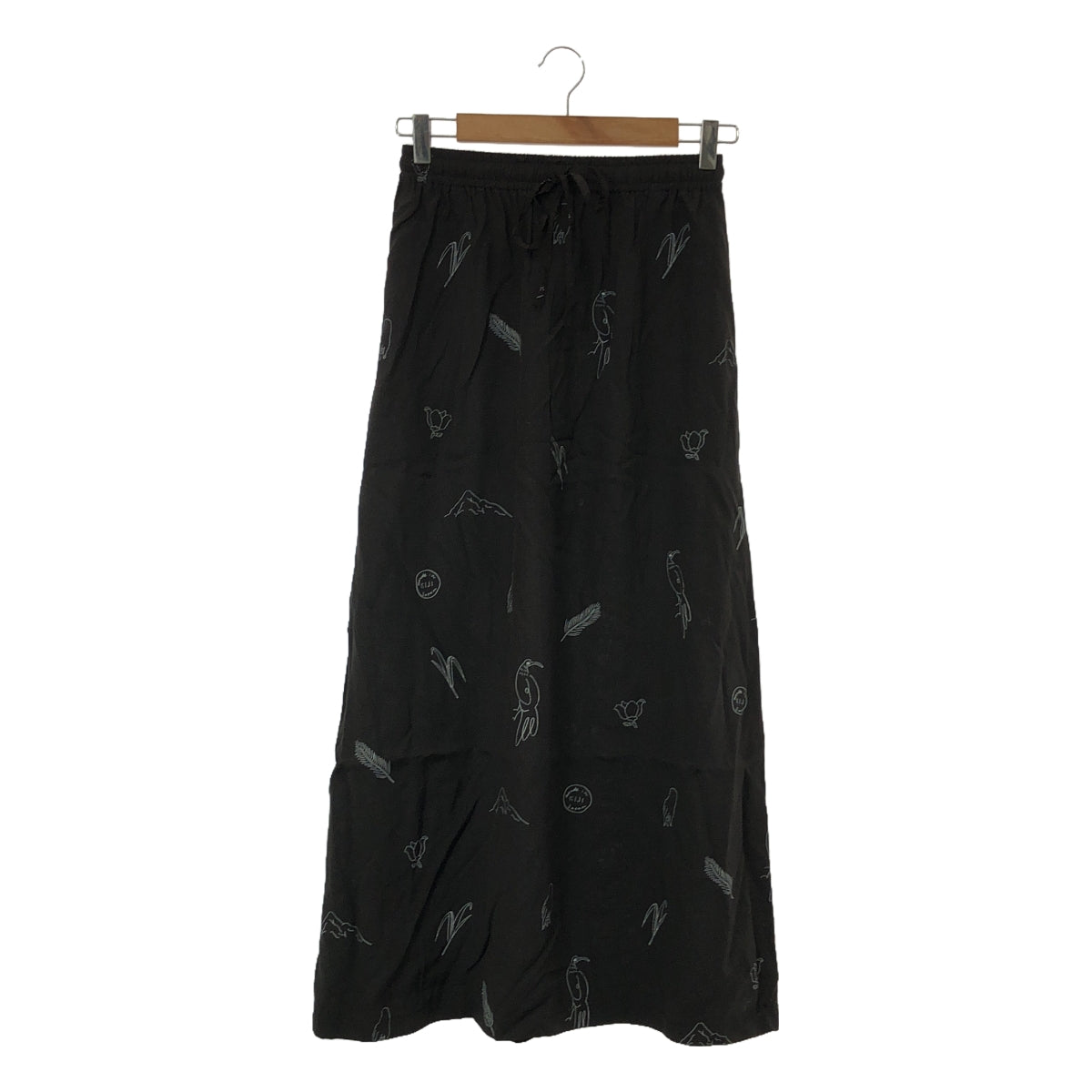 KIJI BLOOM&amp;BRANCH / Kiji | Rayon Drawstring Easy Skirt | F | Dark Brown | Women's