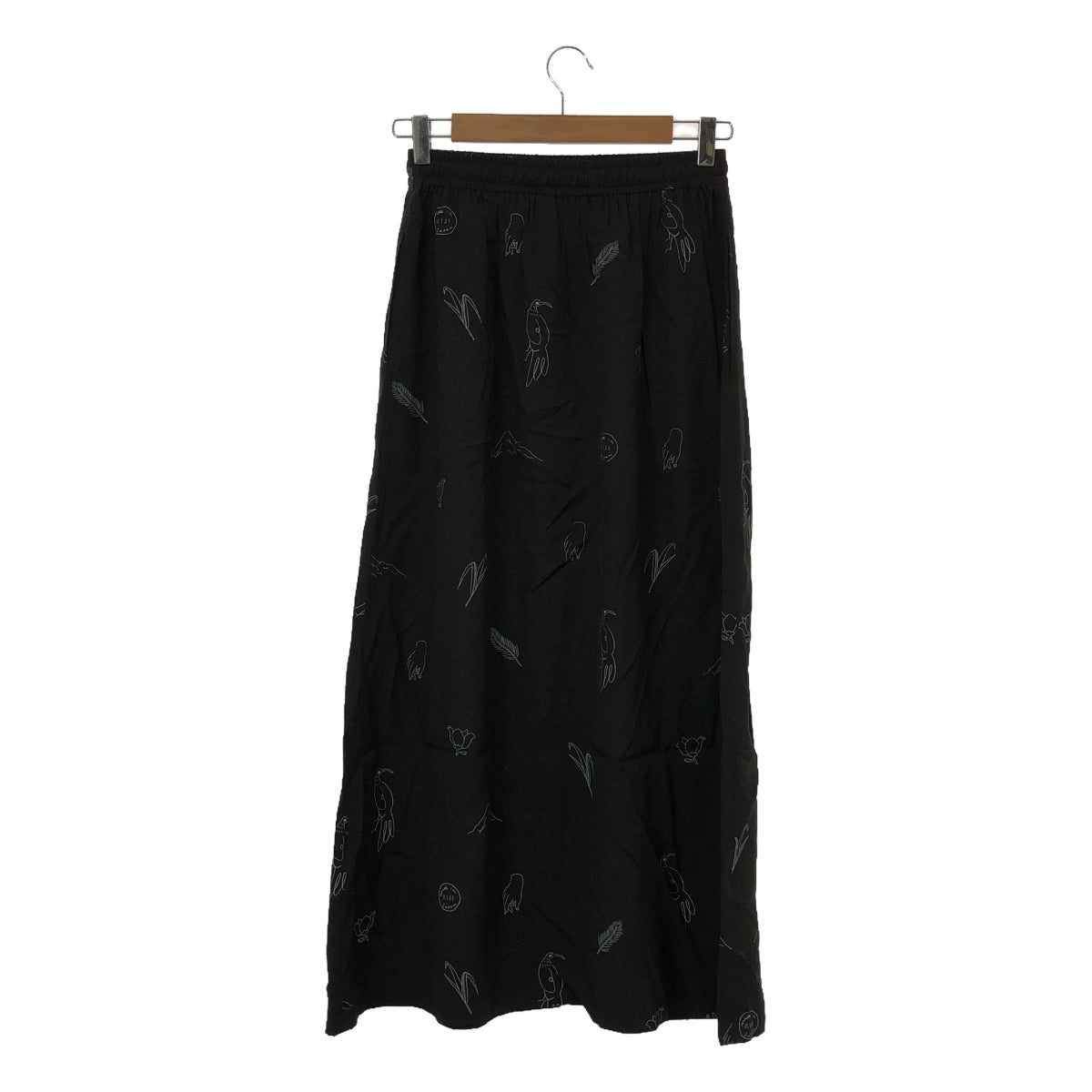 KIJI BLOOM&amp;BRANCH / Kiji | Rayon Drawstring Easy Skirt | F | Dark Brown | Women's