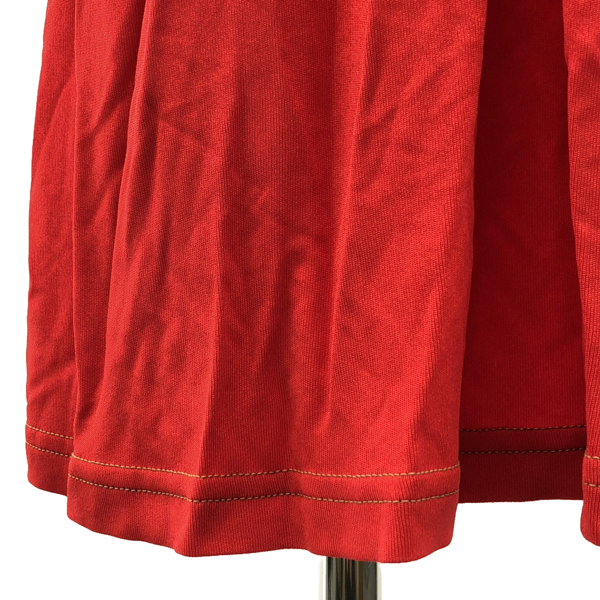 [Beautiful Condition] Burberry | Viscose Gathered Long Dress | 38 | Red | Women's