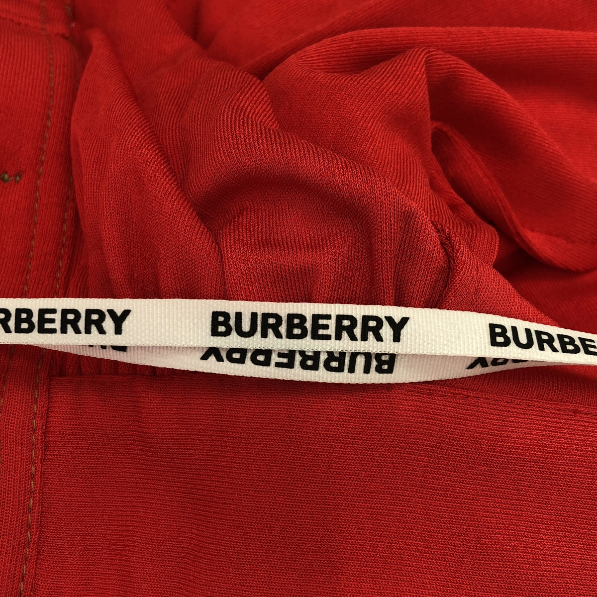 [Beautiful Condition] Burberry | Viscose Gathered Long Dress | 38 | Red | Women's