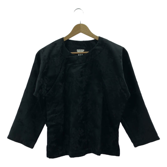 COMME des GARCONS COMME des GARCONS / コムコム | 2021SS | ポリエステル ジャガード カシュクール スリット ノーカラー ジャケット | M | レディース