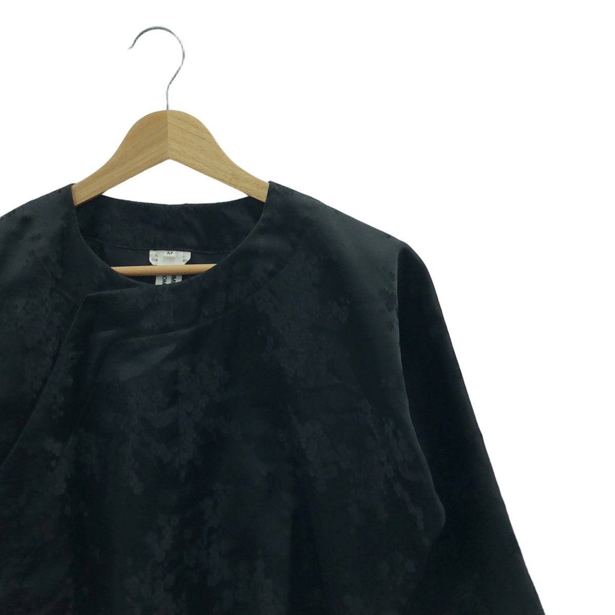 【미품】 COMME des GARCONS COMME des GARCONS / 콤콤 | 2021SS | 폴리 에스테르 자카드 카슈쿠르 슬릿 노 컬러 재킷 | M | 블랙 | 여성