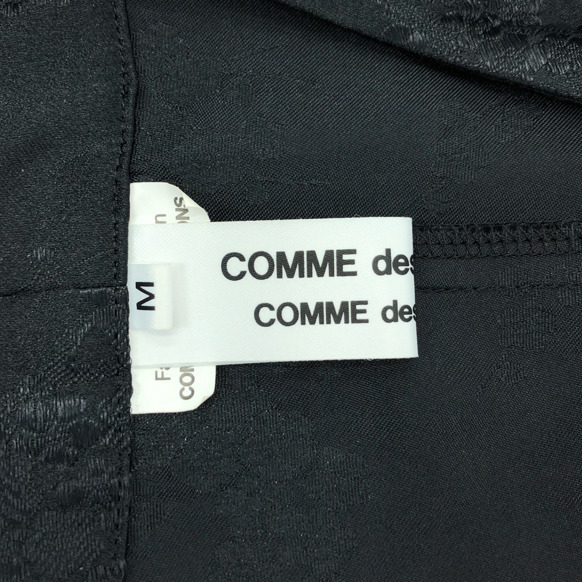【미품】 COMME des GARCONS COMME des GARCONS / 콤콤 | 2021SS | 폴리 에스테르 자카드 카슈쿠르 슬릿 노 컬러 재킷 | M | 블랙 | 여성