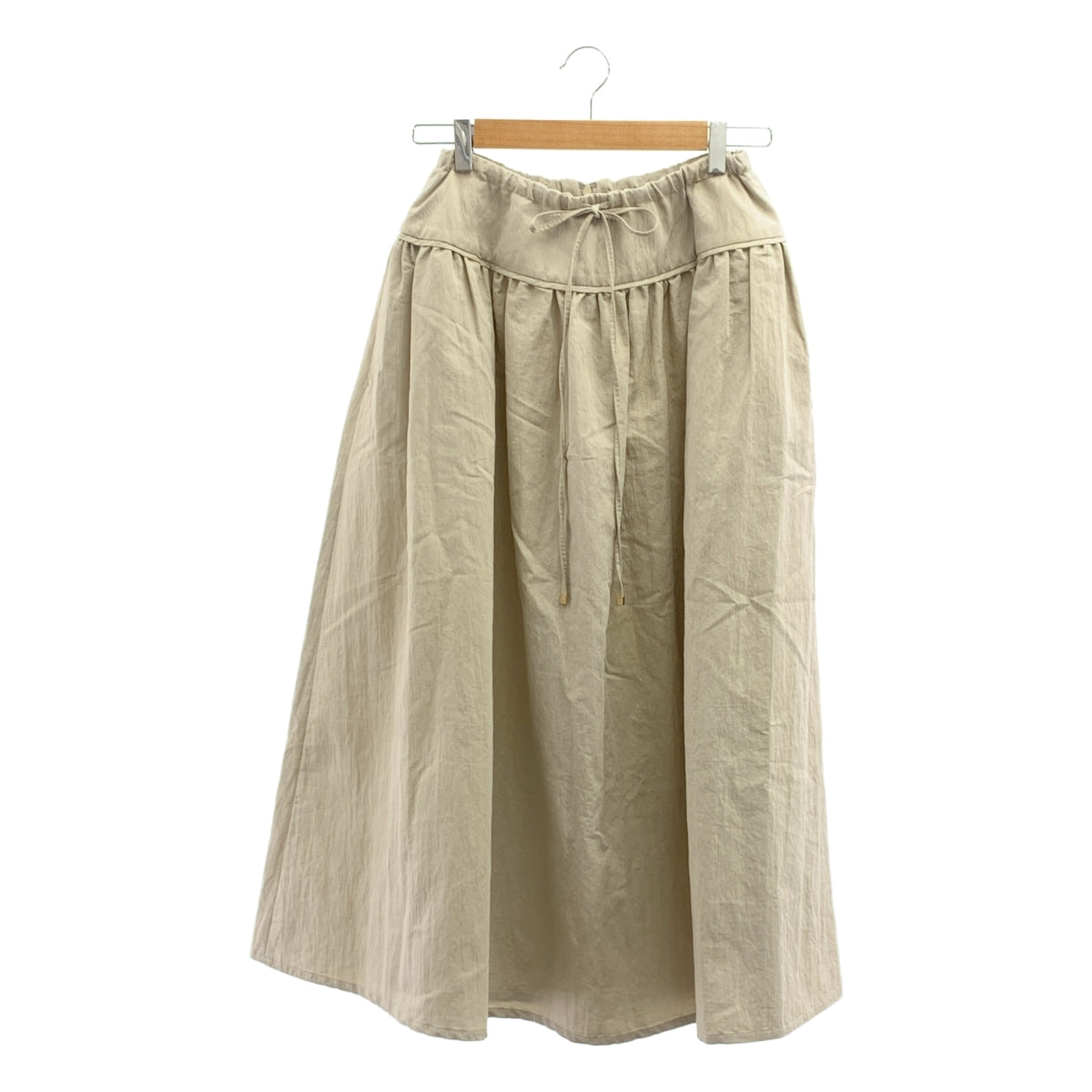 ebure | 2024SS | 抽繩輕皺棉質褶皺半身裙 | 尺寸 36 |