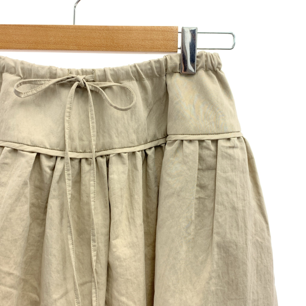 ebure / 에불 | 2024SS | 드로우 스트링 라이트 링클 코튼 개더 스커트 | 36 |