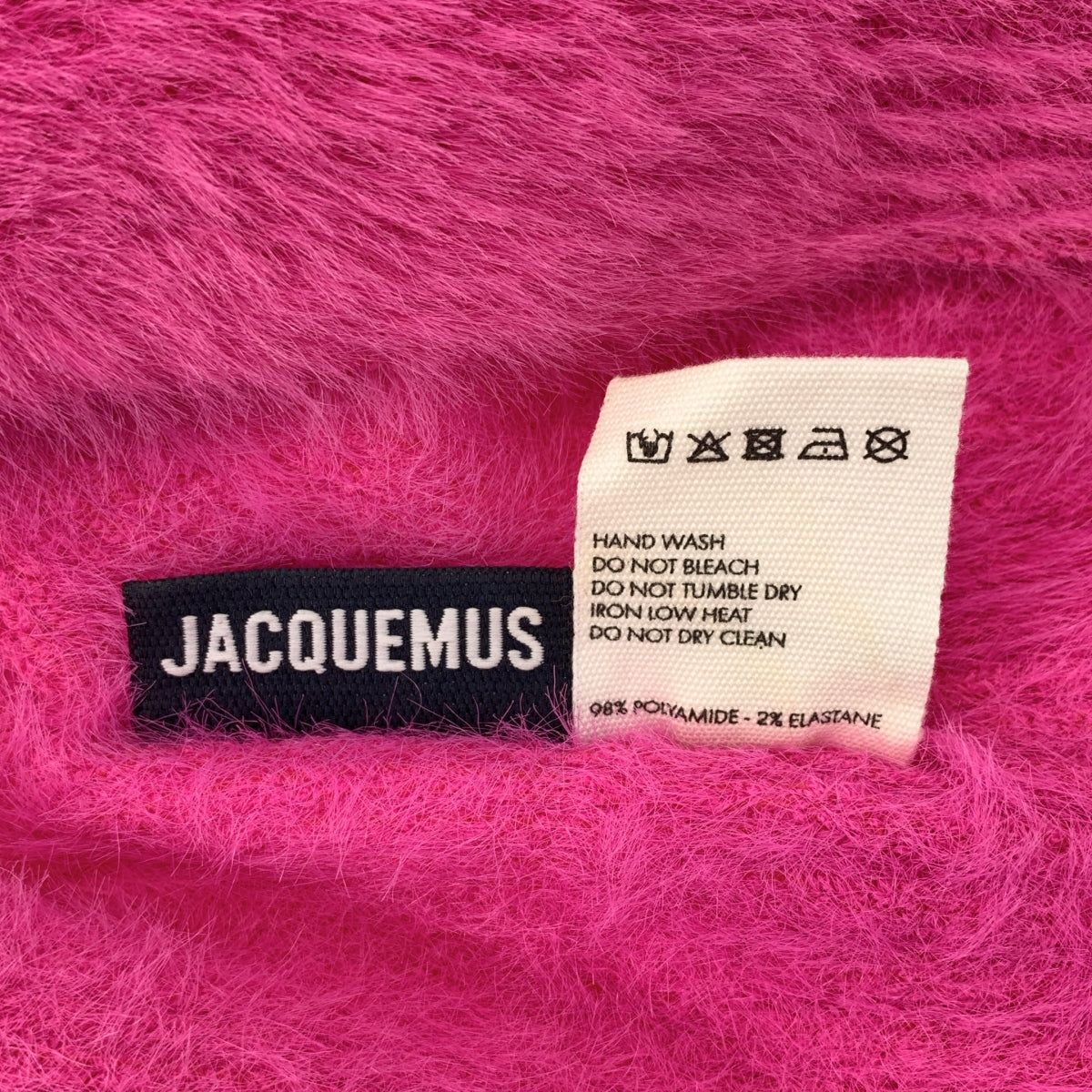 JACQUEMUS / ジャックムス | La Mille Neve シャギー ロゴプレート プルオーバー 半袖ニット ボレロ | 36 | ピンク | レディース