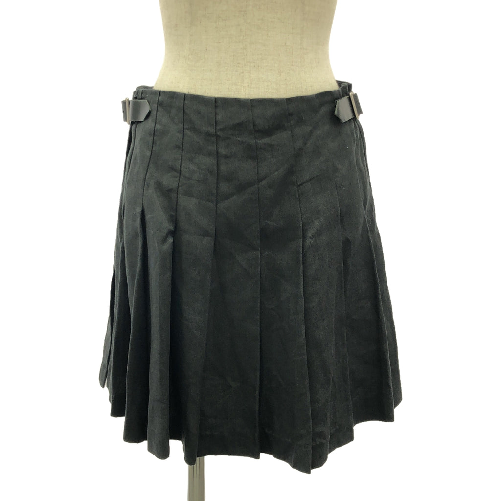JUNYA WATANABE COMME des GARCONS / 준야와타나베 | 2010SS | 울 플리츠 랩 스커트 | S | 블랙 | 여성