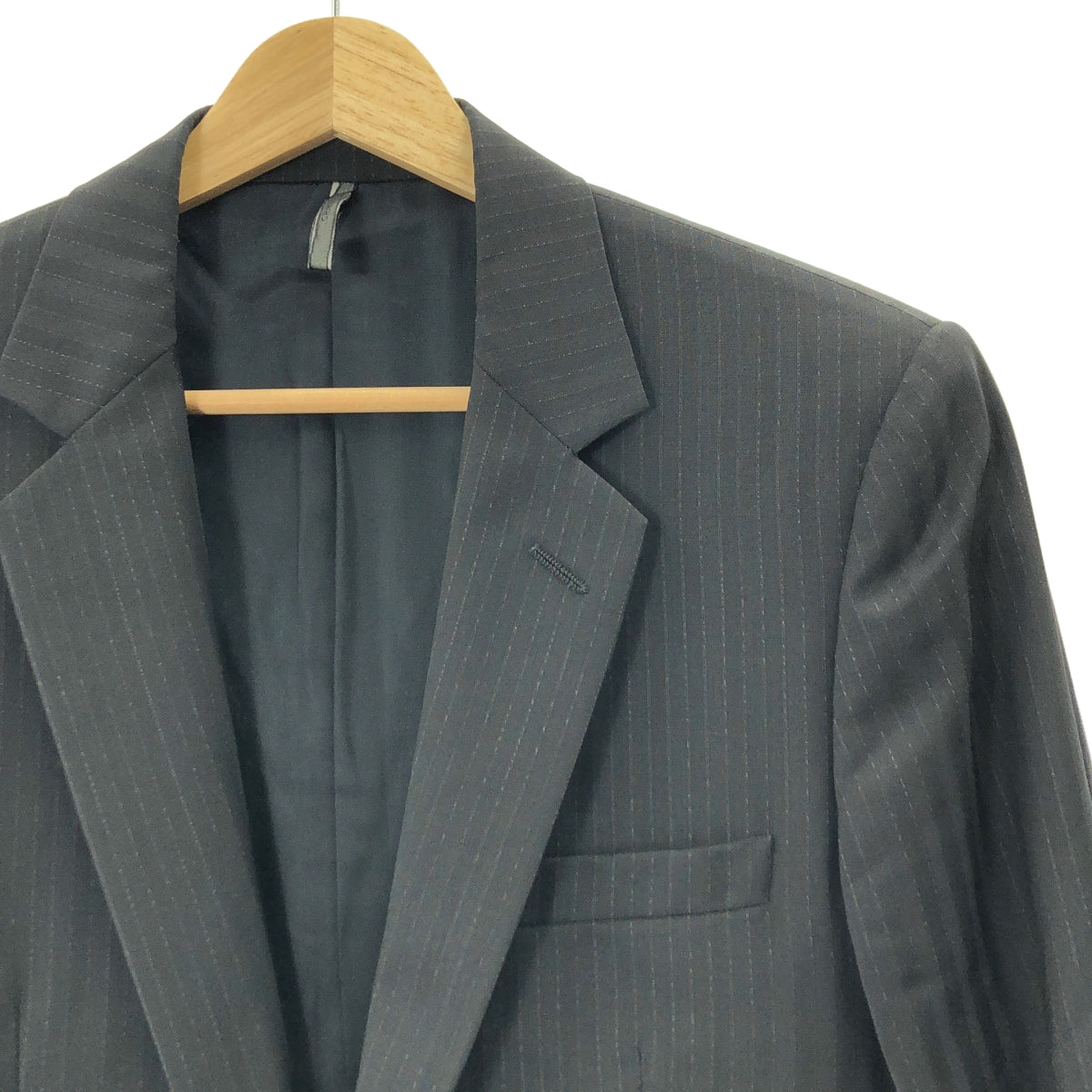 [狀況極佳] Dior Homme | 2007 春夏系列 | 暗紋單排扣西裝外套及休閒褲 | 尺寸 46 | 黑色 | 男款