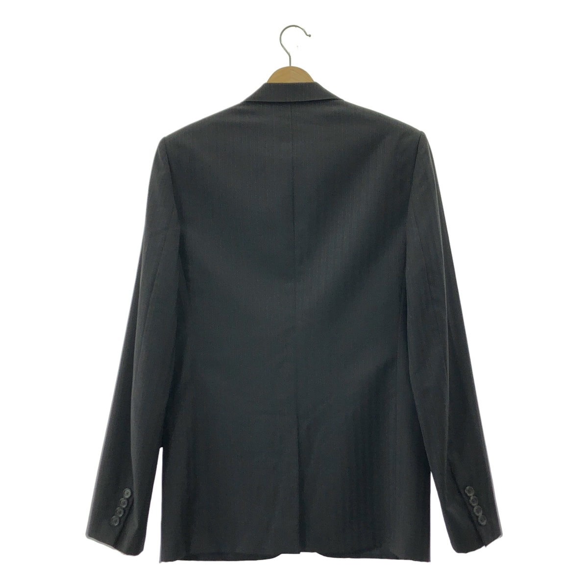 [狀況極佳] Dior Homme | 2007 春夏系列 | 暗紋單排扣西裝外套及休閒褲 | 尺寸 46 | 黑色 | 男款