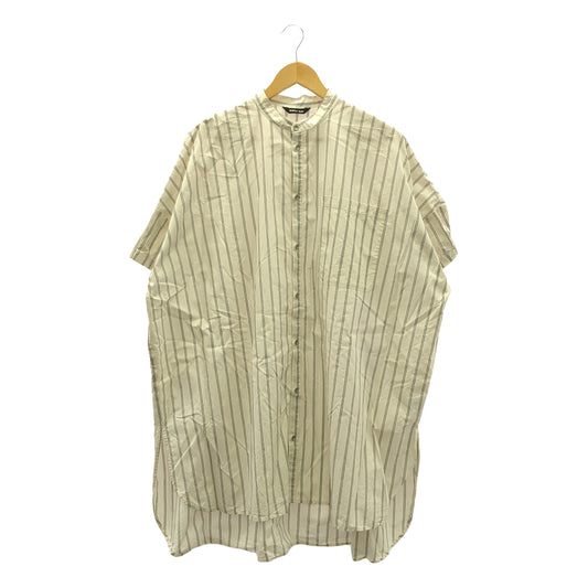 SIWALY | Band collar shirt blouse | F | Off-white/gray | Women's