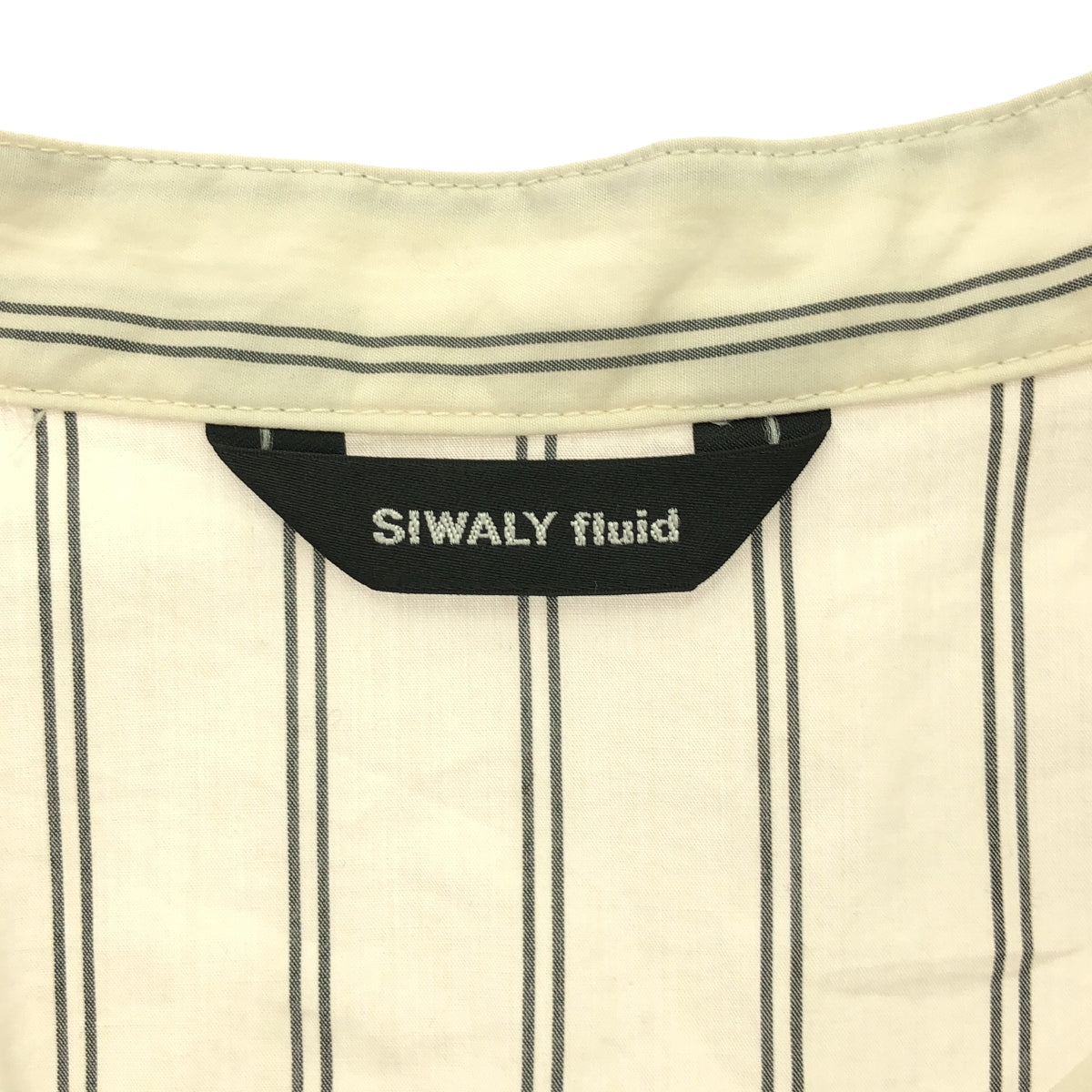 SIWALY | Band collar shirt blouse | F | Off-white/gray | Women's