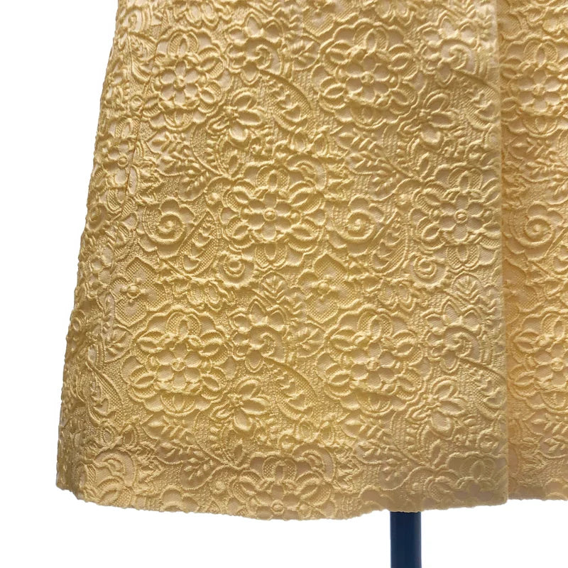 DOLCE＆GABBANA / ドルチェ＆ガッバーナドルガバ | フラワー エンブロイダリー 装飾ボタン ノーカラー コート / シルク総裏地 | 40 | レディース