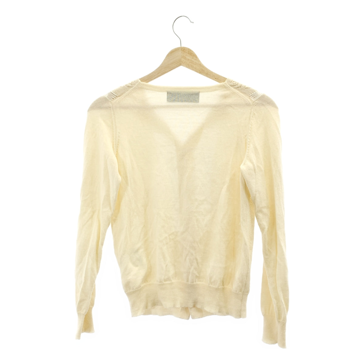 COMME des GARÇONS | 經編布料2015春夏 |羊毛混紡菱形圖案針織開襟衫 |