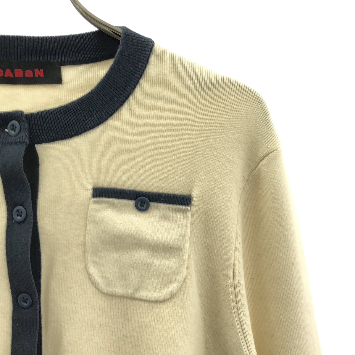 CABaN / キャバン | コットンカシミヤ バイカラークルーネック