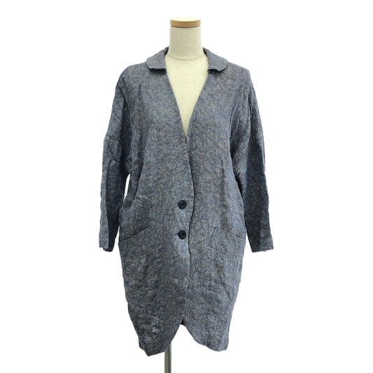 mina perhonen / mina perhonen | 2012ss | shimmer / linen round collar coat | 38 | women's