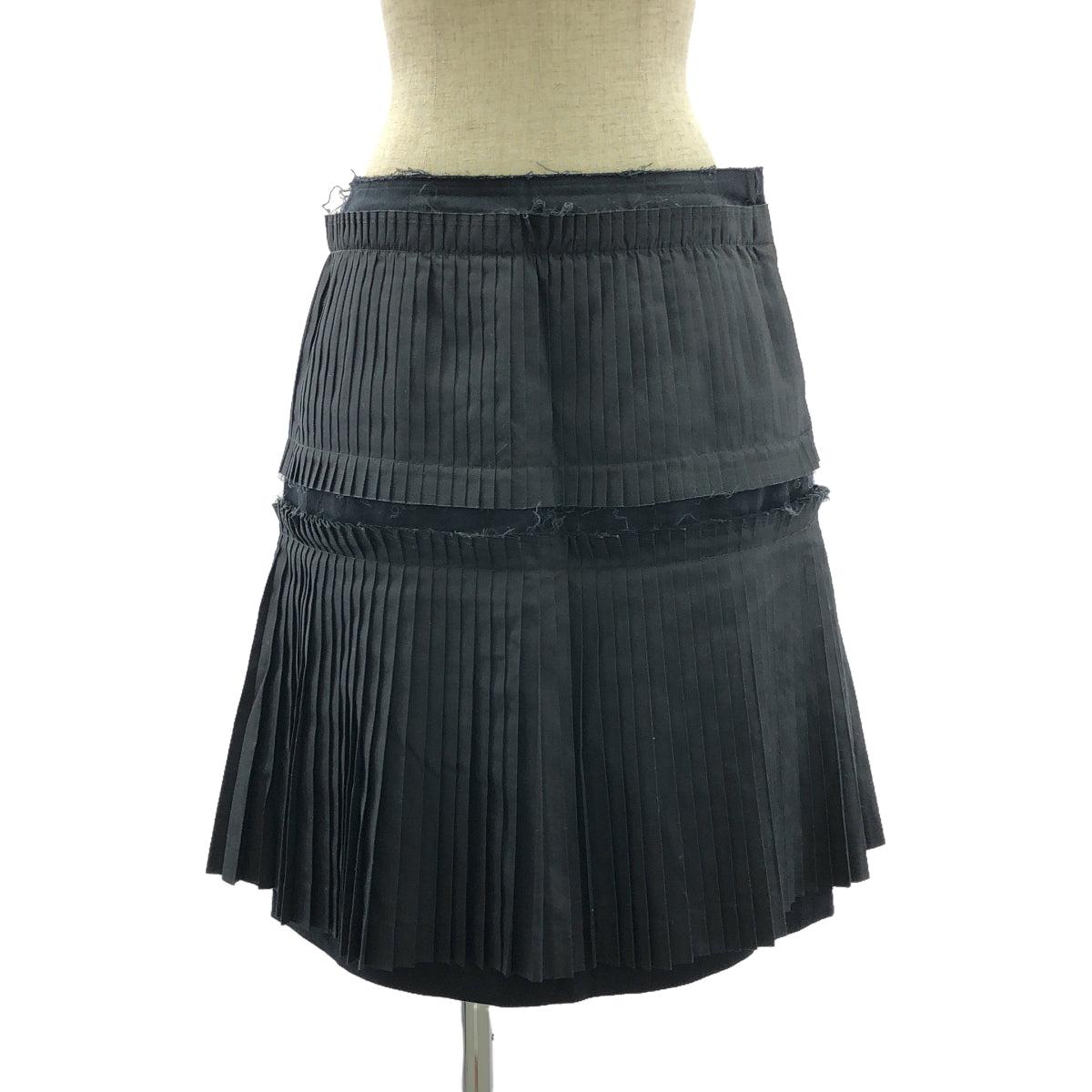 COMME des GARCONS | 2011SS | Pleated cut-off skirt | M | Black | Women's