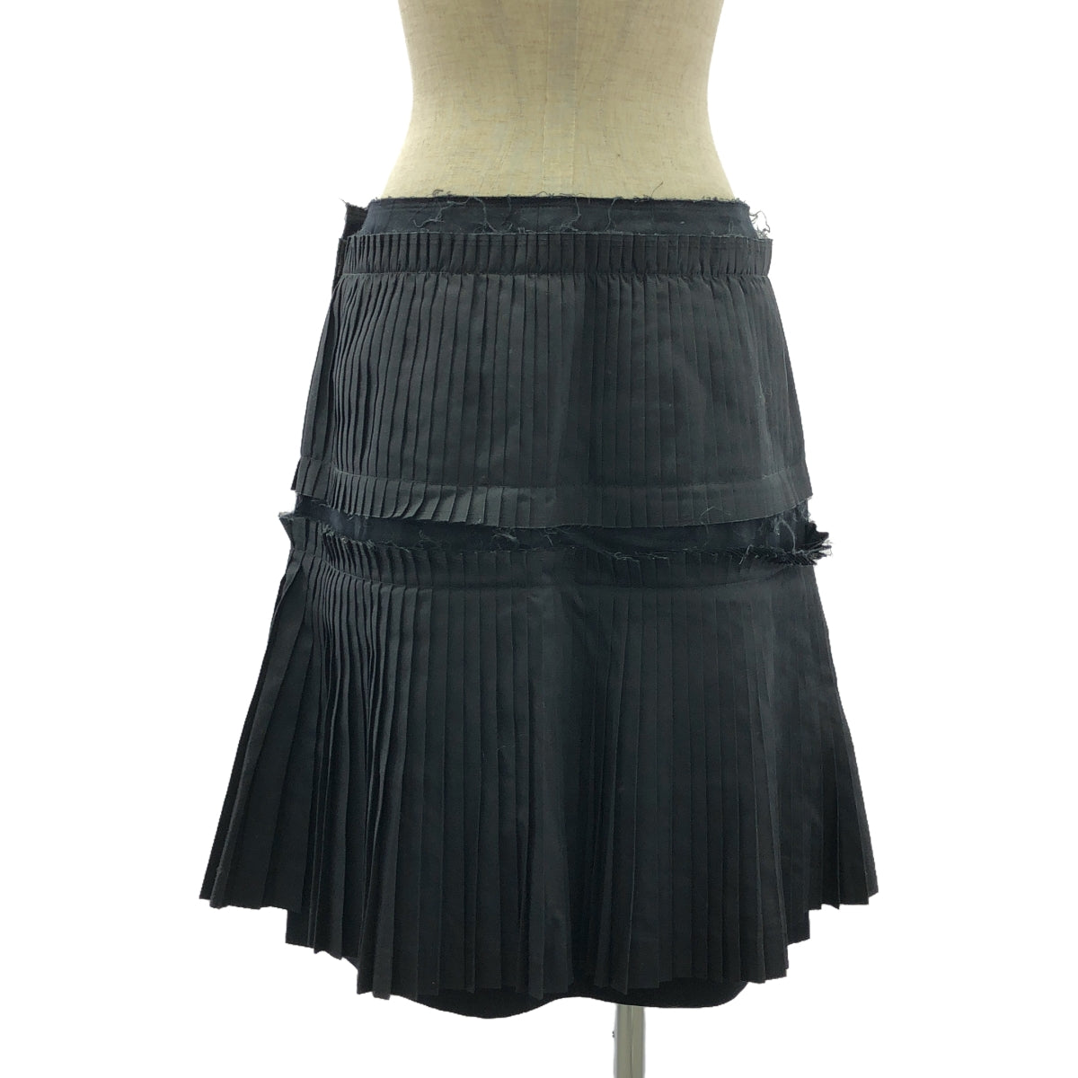 COMME des GARCONS | 2011SS | Pleated cut-off skirt | M | Black | Women's