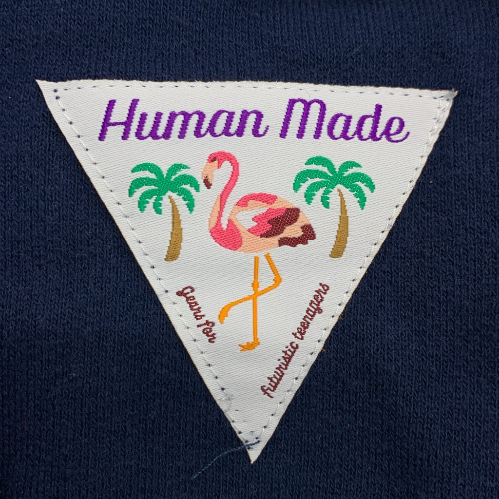HUMAN MADE / ヒューマンメイド | PILE SHIRT ロゴ フラミンゴ刺しゅう 半袖 パイルシャツ | XL | メンズ