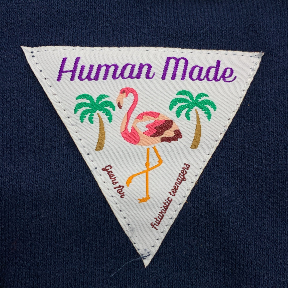 HUMAN MADE / ヒューマンメイド | PILE SHIRT ロゴ フラミンゴ刺しゅう 半袖 パイルシャツ | XL | メンズ
