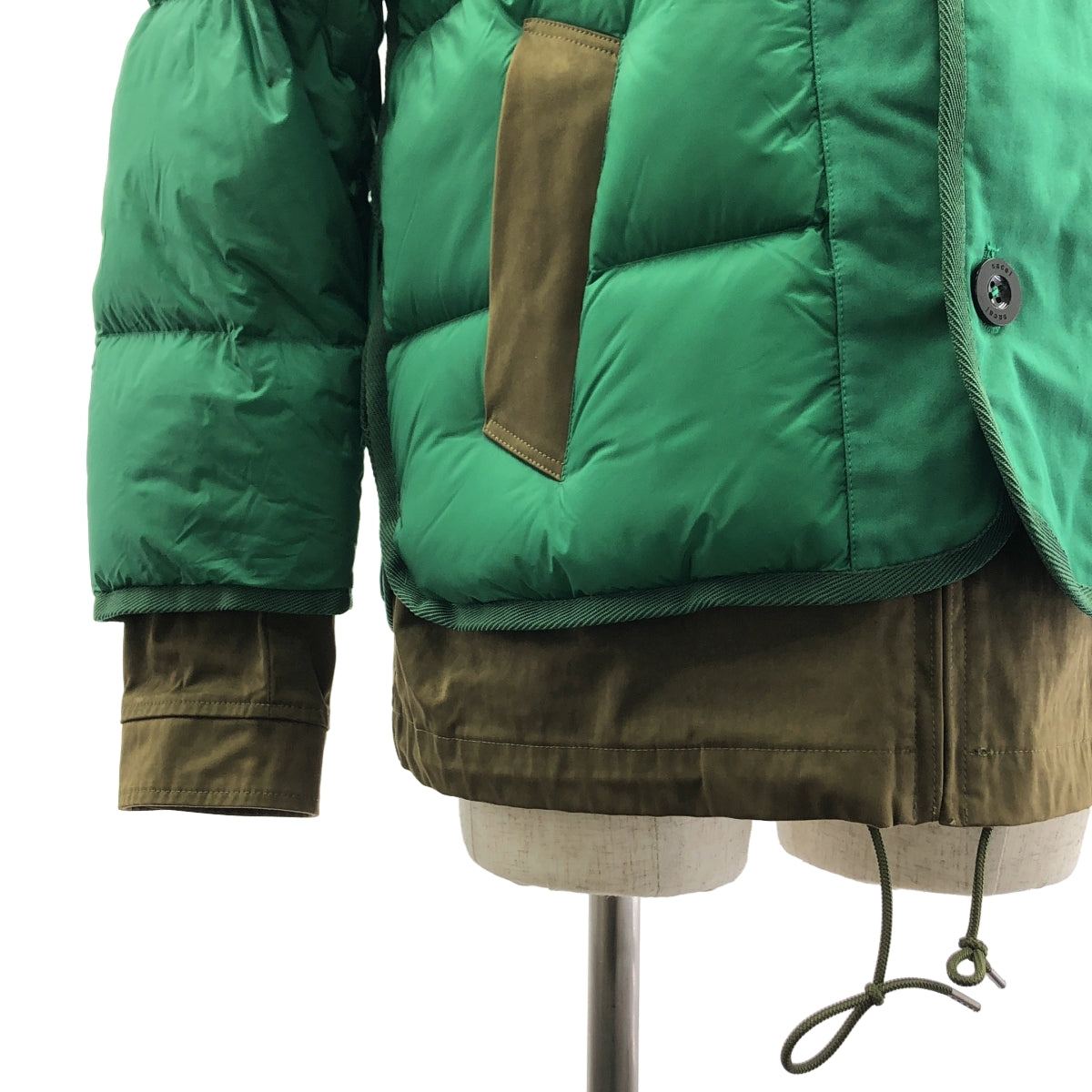 sacai / 사카이 | 2020AW | × Ten c Down Jacket / 바이 컬러 도킹 사이드 Zip 다운 재킷 후디 | 1 | 남성