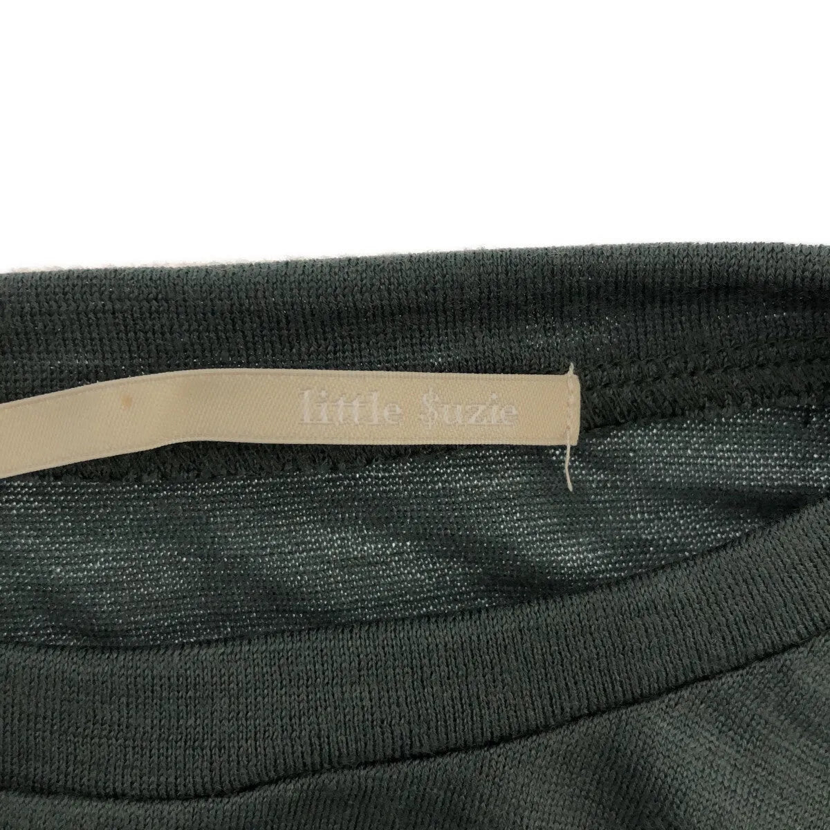 【新品】  Little $uzie / リトルスージー | 2023AW | Wool Jersey Button-up Drape Top ウールドレープカットソー | One | Forest | レディース