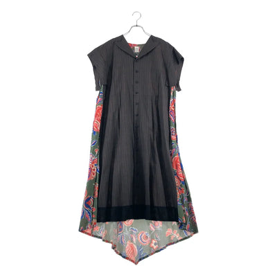 SUNAOKUWAHARA / スナオクワハラ | 総柄 ストライプ ドッキング オーバーシルエット ワンピース | 2 | レディース