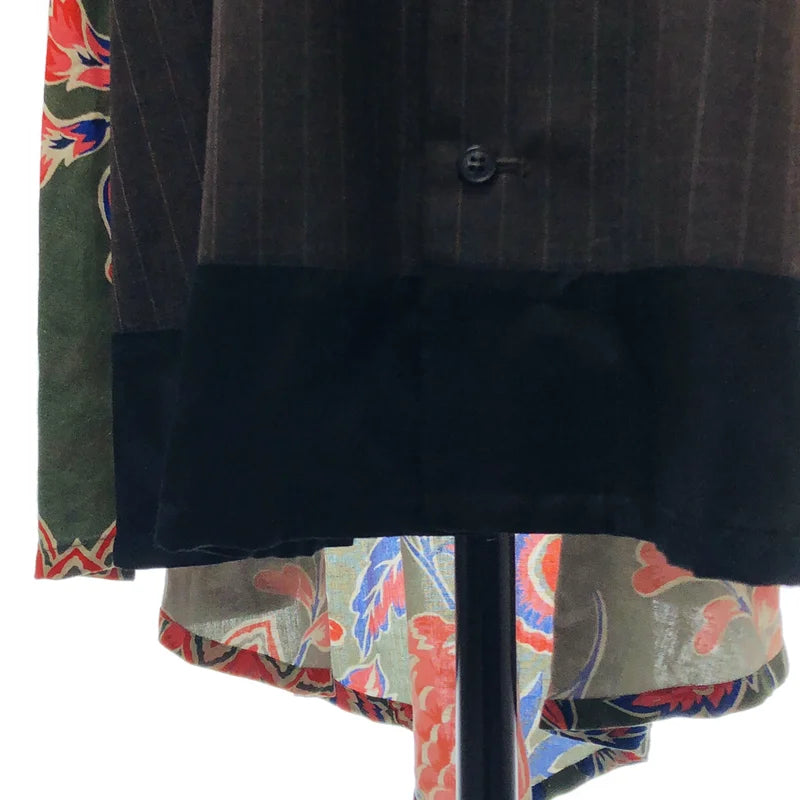 SUNAOKUWAHARA / スナオクワハラ | 総柄 ストライプ ドッキング オーバーシルエット ワンピース | 2 | レディース