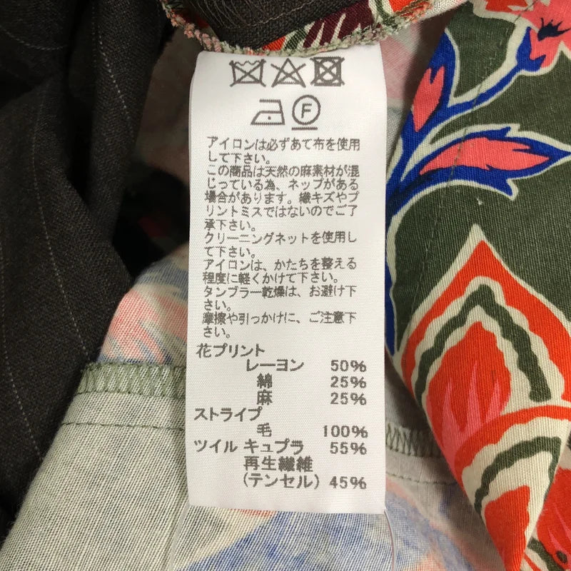 SUNAOKUWAHARA / スナオクワハラ | 総柄 ストライプ ドッキング オーバーシルエット ワンピース | 2 | レディース