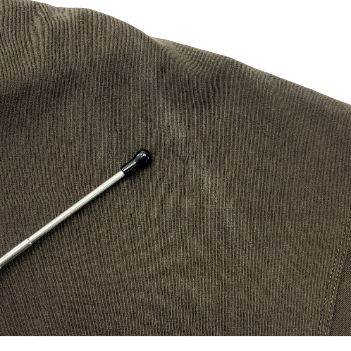 【美品】  ziggy chen / ジギーチェン | 2025SS | lapel-collar short-sleeves T-shirt ラペルカラー 半袖 コットン Tシャツ | 44 | ブラウン | メンズ