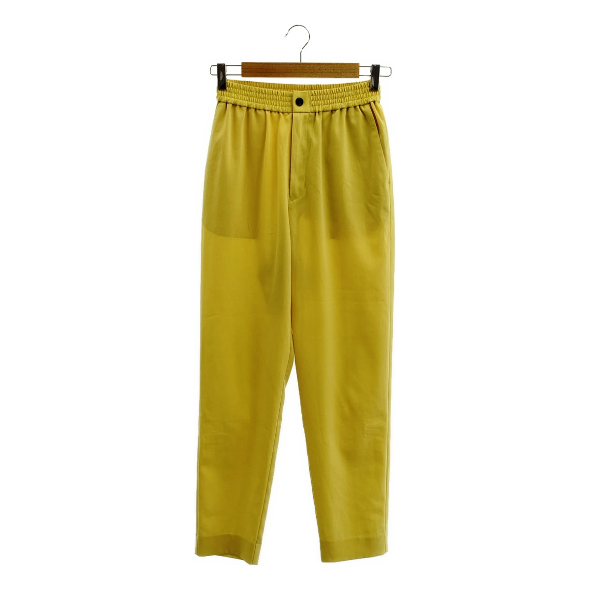 HYKE / ハイク | 2020AW | STRETCH TAPERED PANTS / ロゴボタン ストレッチ ウエストゴム イージー パンツ | 1 | レディース