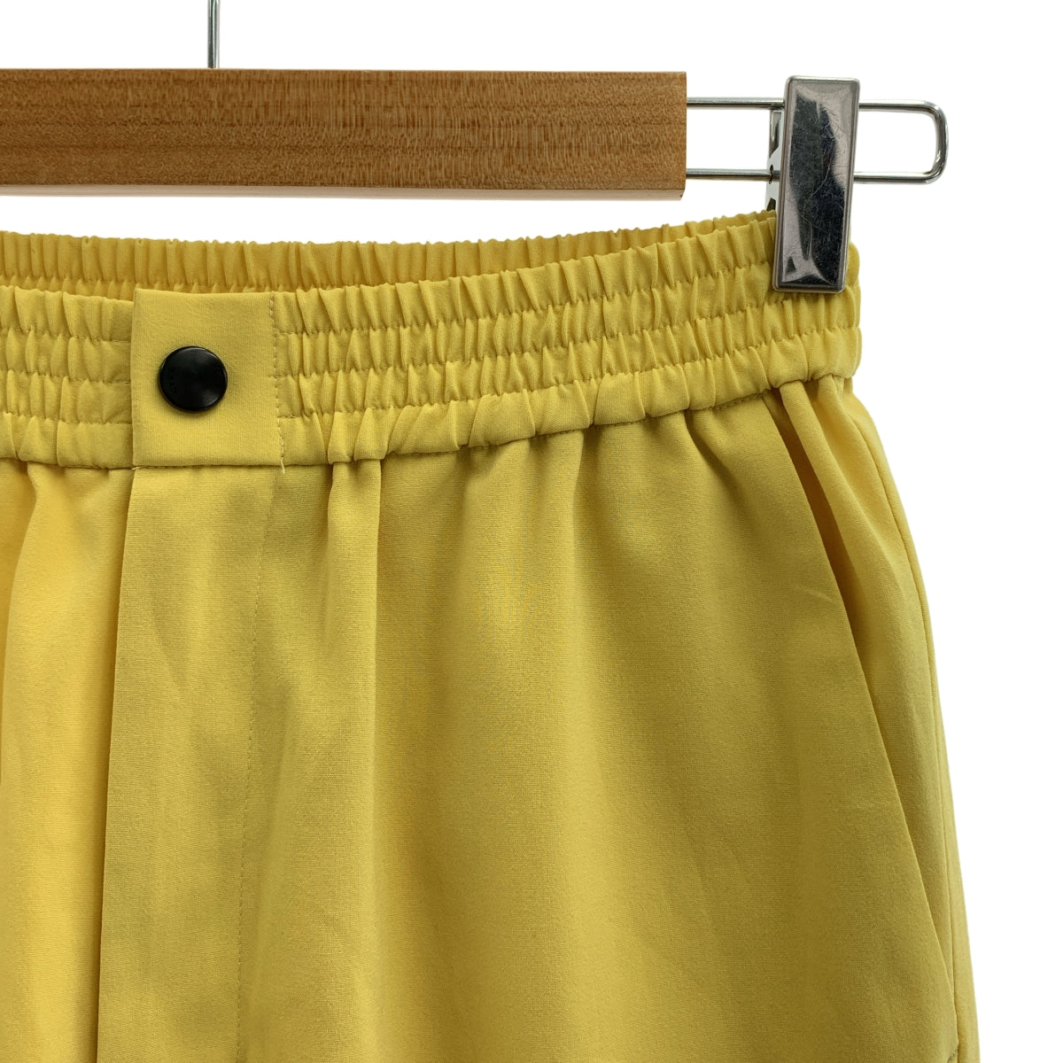 HYKE / ハイク | 2020AW | STRETCH TAPERED PANTS / ロゴボタン ストレッチ ウエストゴム イージー パンツ | 1 | レディース