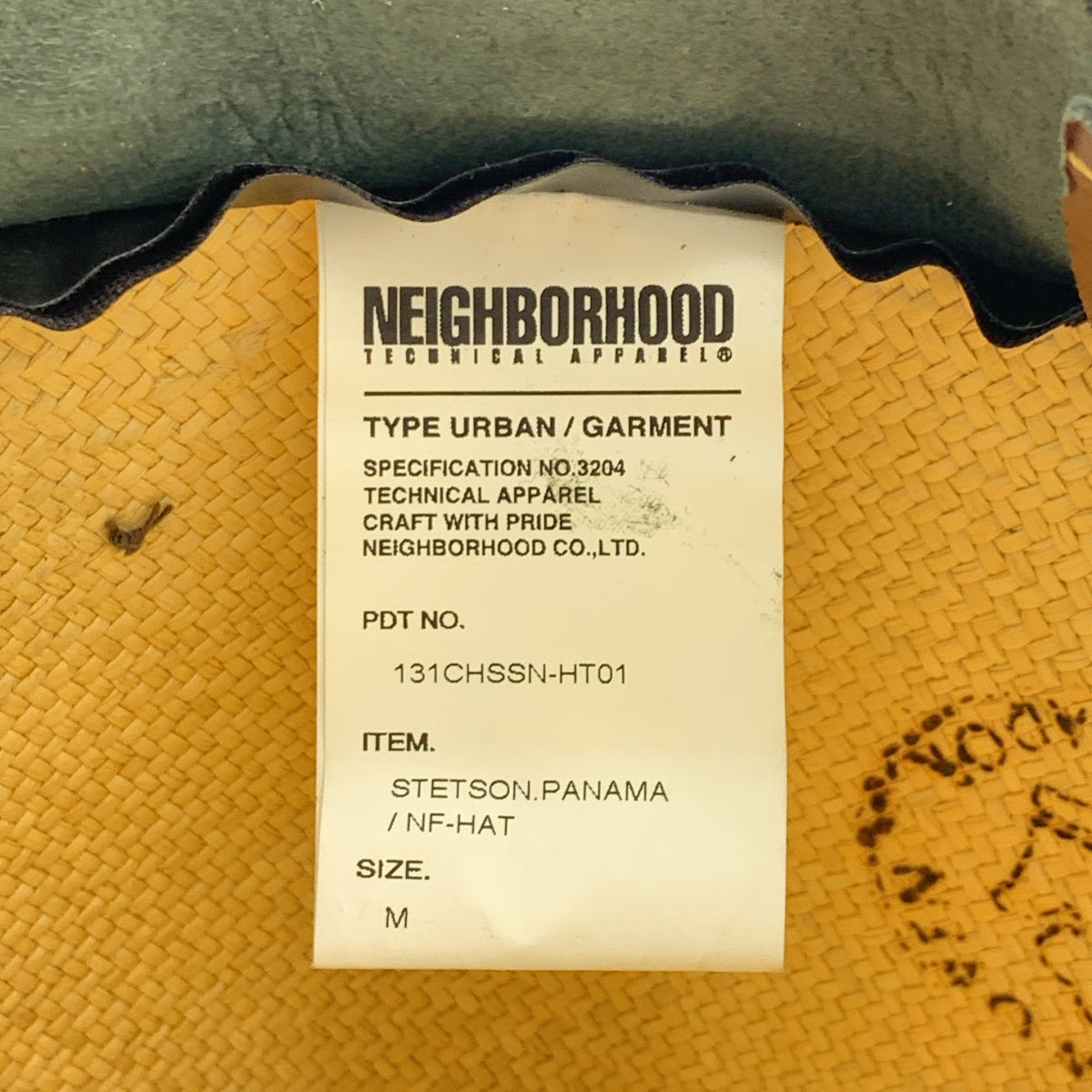 NEIGHBORHOOD / ネイバーフッド | × STETSON ステットソンコラボ STETSON.PANAMA / NF-HAT パナマハット | M | その他