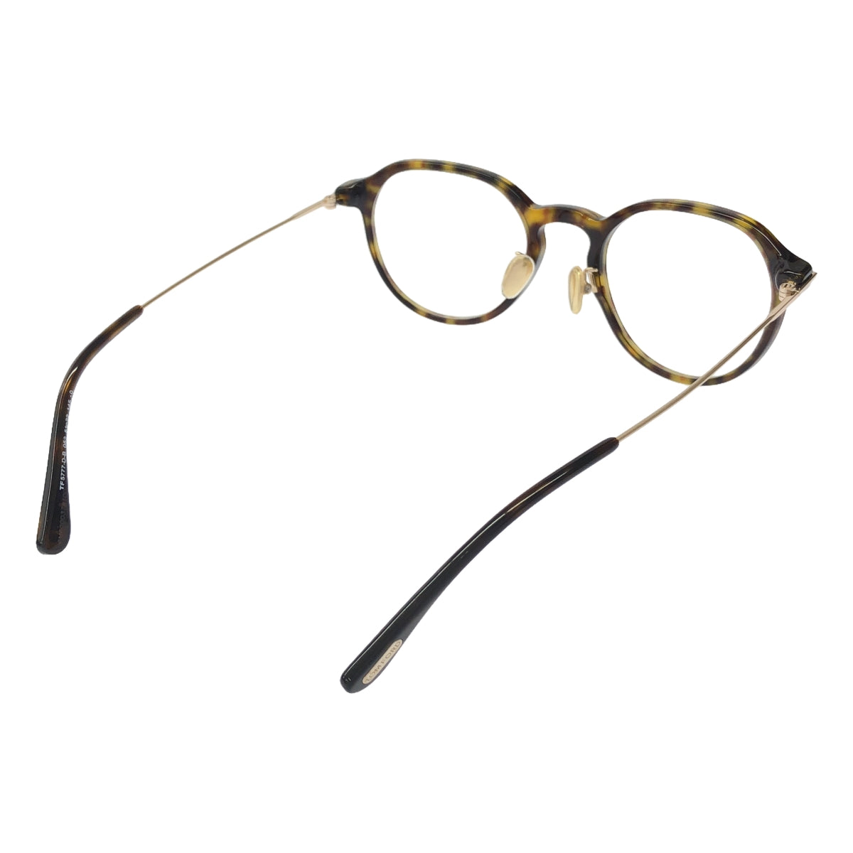 【美品】  TOM FORD / トムフォード | クラウンパント べっ甲 メガネ | 145 | べっ甲 / ゴールド
